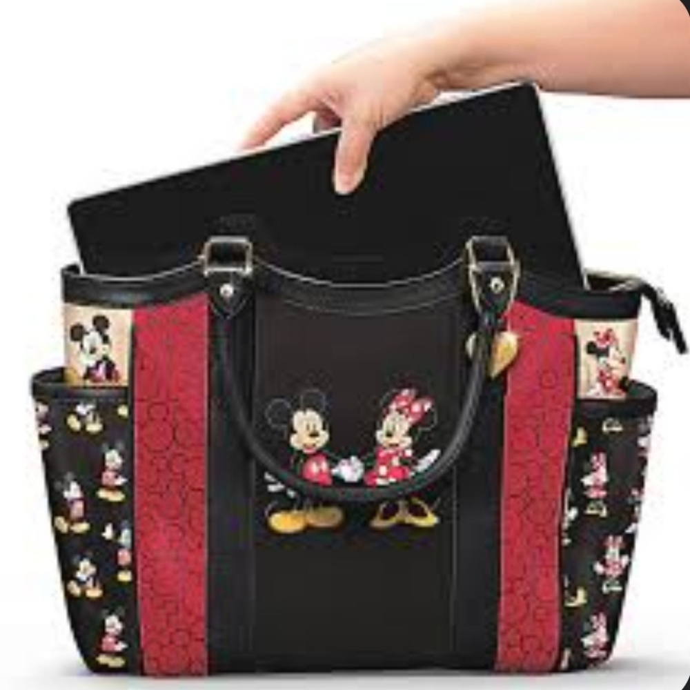 Bradford Exchange Disney Mickey and Minnie Mouse Tote Bag. Brand new, unused